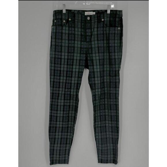Vineyard Vines Pants - Vineyard Vines pants womens 12 green tartan plaid zip ankle christmas holiday